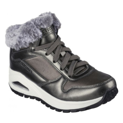 Dámske členkové zimné topánky SKECHERS Uno Rugged Cool Nova gunmetal