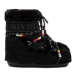 Dámske nízke zimné topánky MOON BOOT MB ICON LOW FAUX FUR BEADS-N001 BLACK