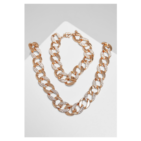 Basic set of necklace and bracelet - gold colors Urban Classics