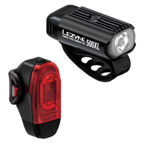 Lezyne set svetiel Hecto 500XL a Ktv Drive+ black red