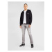 Calvin Klein Jeans Tepláková bunda 'Institutional'  čierna / biela
