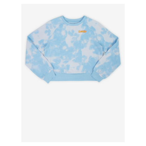 Levi&#39;s White-Blue Kids Batik Sweatshirt Levi&#39;s® - Girls Levi´s