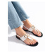 Komfortné dámske sandále biele bez podpätku