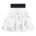 Dievčenská sukňa Dkny biela farba, midi, áčkový strih