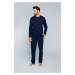 Men's pyjamas Niko, long sleeves, long pants - dark blue