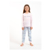 Girls' pyjamas Glamour, long sleeves, long pants - pink/print