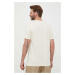 Bavlnené tričko BOSS BOSS CASUAL béžová farba, jednofarebné, 50472584