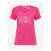 Ružové dámske tričko O'Neill Triple Stack V-Neck