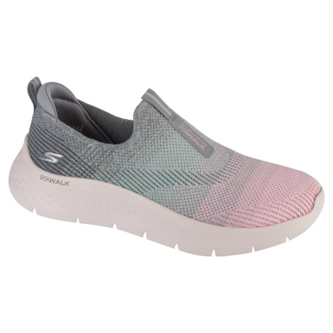 SIVO-RUŽOVÉ DÁMSKE SLIP-ON TENISKY SKECHERS GO WALK FLEX - CALI SUNSET 124827-GYMT