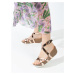 Bayton Remienkové sandále 'Asteria'  hnedá / ružová / biela
