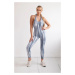 Fitness Suit With Push-Up Grey Color