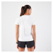 Dámske bežecké tričko Run 100 priedušné biele