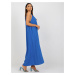 Modré maxi šaty na ramienka TW-SK-BE-203D.38P-blue