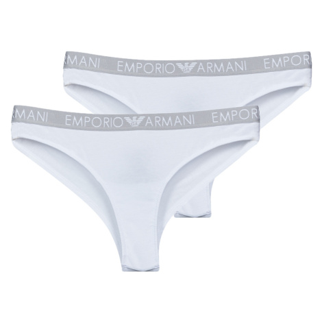 Emporio Armani  BI-PACK BRAZILIAN BRIEF PACK X2  Klasické nohavičky Biela