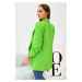 Sako s klopami elegantné svetlo zelené UNI