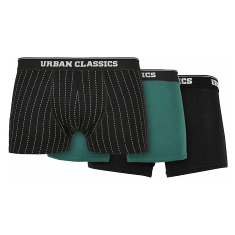 Urban Classics Boxerky  smaragdová / čierna / biela