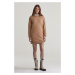 ŠATY GANT REL SHIELD C-NECK SWEAT DRESS CARAMEL BEIGE