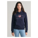 MIKINA GANT ARCHIVE SHIELD HOODIE EVENING BLUE