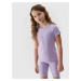 Girls' Plain T-Shirt 4F - Purple