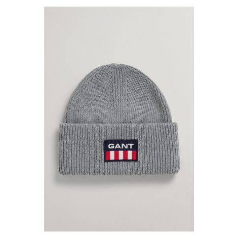 ČAPICA GANT D1. RETRO SHIELD BEANIE šedá