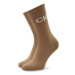 Calvin Klein Súprava 3 párov vysokých dámskych ponožiek 701219849 Béžová
