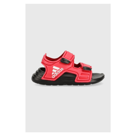 Detské sandále adidas ALTASWIM I červená farba