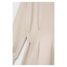 Dievčenské bavlnené šaty Calvin Klein Jeans béžová farba, mini, rovný strih