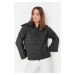 Trendyol Anthracite Wide Pattern Soft Texture Basic Knitwear Sweater