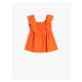 Koton Dress With Frills, Sleeveless Gippe Detailed