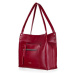 SOLIER VÍNOVÁ SHOPPER KABELKA TORBA FL18 BURGUNDY