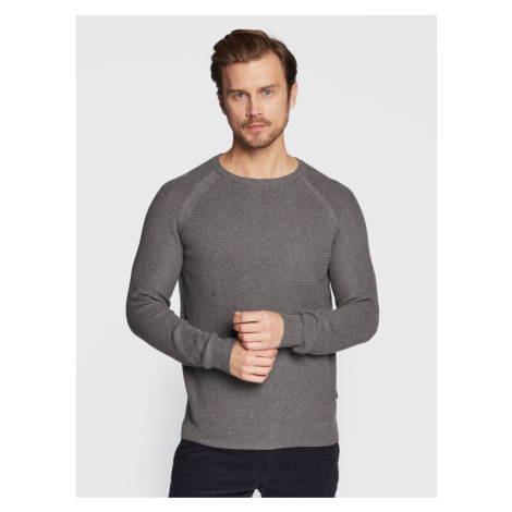 Casual Friday Sveter Kristian 20504507 Sivá Regular Fit Casual Friday by Blend