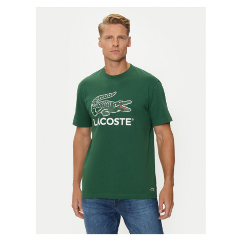 Lacoste Tričko TH1285 Zelená Regular Fit