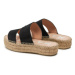 Manebi Espadrilky Hamptons Double Sole 2 Bands Sandals K 1.0 JB Čierna