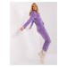 Lilac velour set with sweatshirt