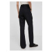 Nohavice Calvin Klein dámske, čierna farba, rovné, vysoký pás, K20K206879