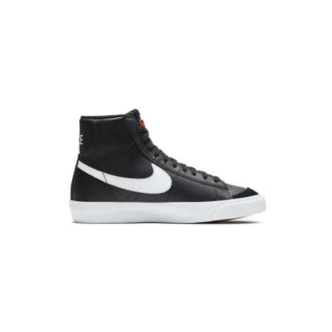 Juniorská vychádzková obuv NIKE Blazer Mid 77 black white team orange