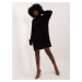 Black loose knitted dress