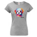 Dámské tričko s potlačou plemena Maltézsky psík s voliteľným menom