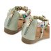 LASCANA Remienkové sandále  zelená / zmiešané farby