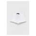 Detské bavlnené šortky Sisley biela farba, s potlačou, nastaviteľný pás