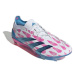 Pánske futbalové kopačky outdoorové ADIDAS Predator Elite M FG cloud white solar blue solar pink