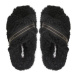 Tommy Hilfiger Papuče Sherpa Fur Home Straps FW0FW06576 Čierna