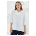 Bigdart Women's White Shirt Collar Satin Blouse 0493