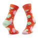 Happy Socks Súprava 2 párov vysokých detských ponožiek KCOC02-2900 Oranžová