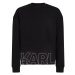 Karl Lagerfeld Mikina 'Bold Hem'  čierna / biela
