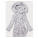 Dámska zimná bunda vo vresovej farbe s kapucňou (H-898-103)