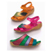 Sandále s peknou aplikáciou listov Gemini Pink/Zelená/Modrá/Oranžová
