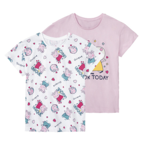 Dievčenské bavlnené tričko, 2 kusy (Prasiatko Peppa)