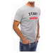Svetlošedé tričko s nápisom Start
