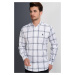 G656 DEWBERRY MEN'S SHIRT-PLAIN WHITE